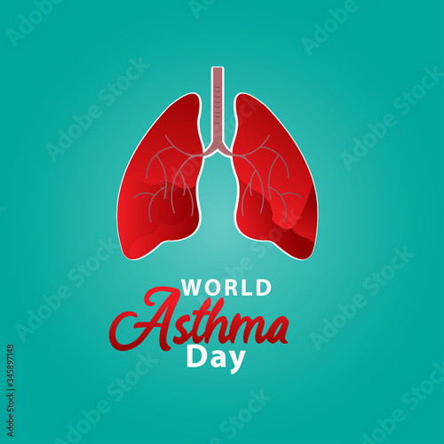 World Asthma Day Vector Medicine Design Background