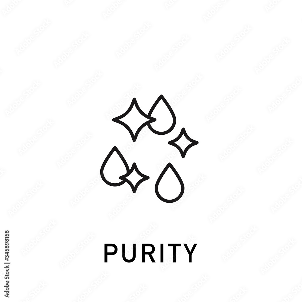 Obraz premium Purity outline vector icon.
