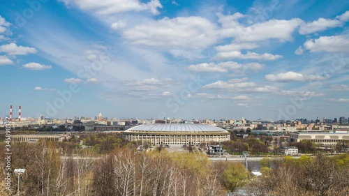 Luzhniki Stadium, Moscow, Russia. View from Sparrow Hills