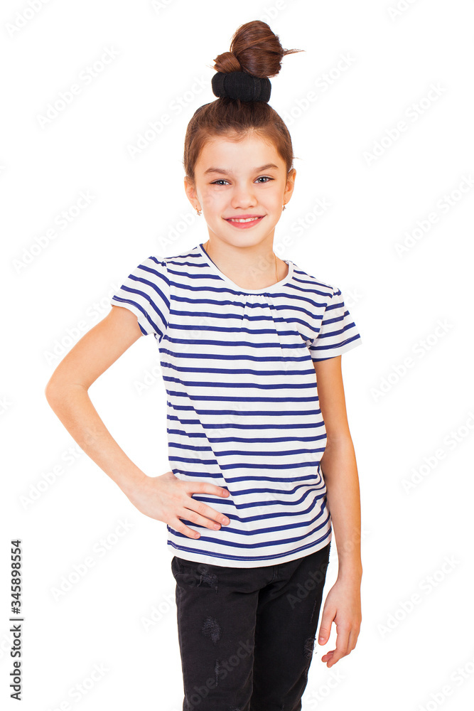 Portrait of a charming brunette little girl Portrait of a charming brunette little girl