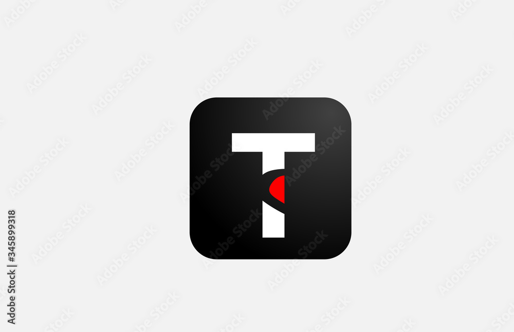 simple red white T alphabet letter logo icon design for business and company simple red white T alphabet letter logo icon design for business and company