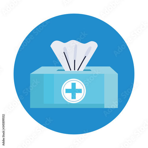 damp cloths pack isolated icon vector illustration design