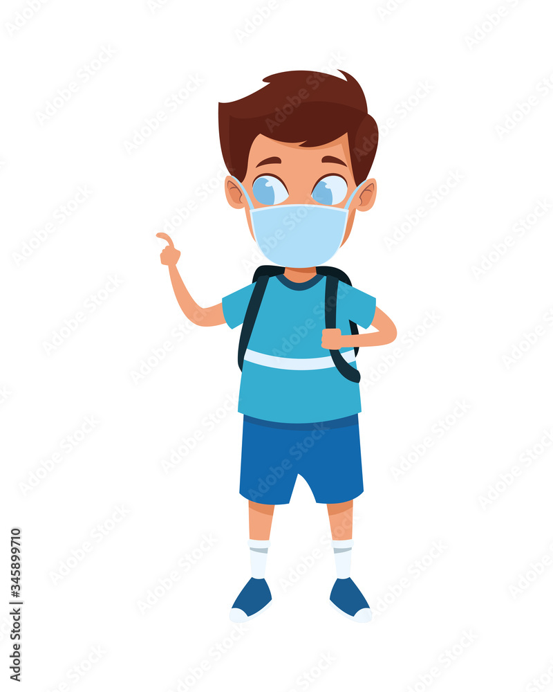 little boy using face mask for covid19 little boy using face mask for covid19