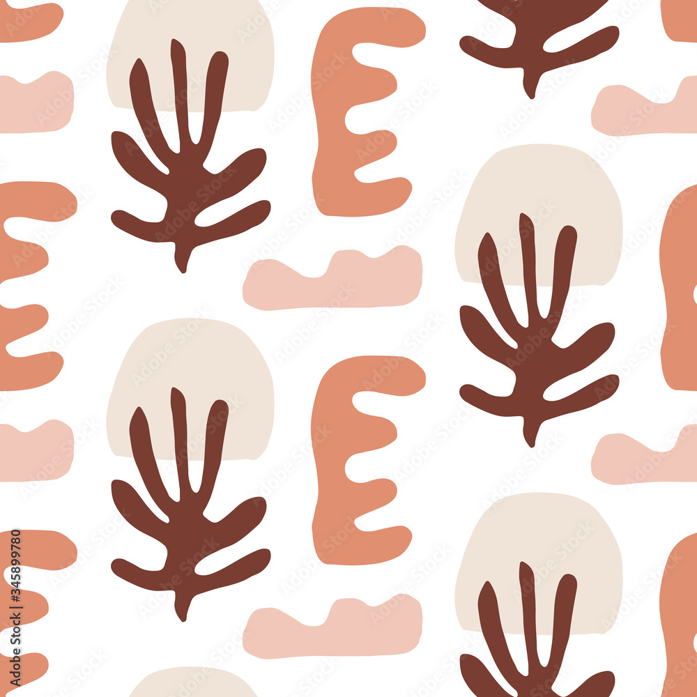 Modern Natural Abstractions seamless pattern Modern Natural Abstractions seamless pattern