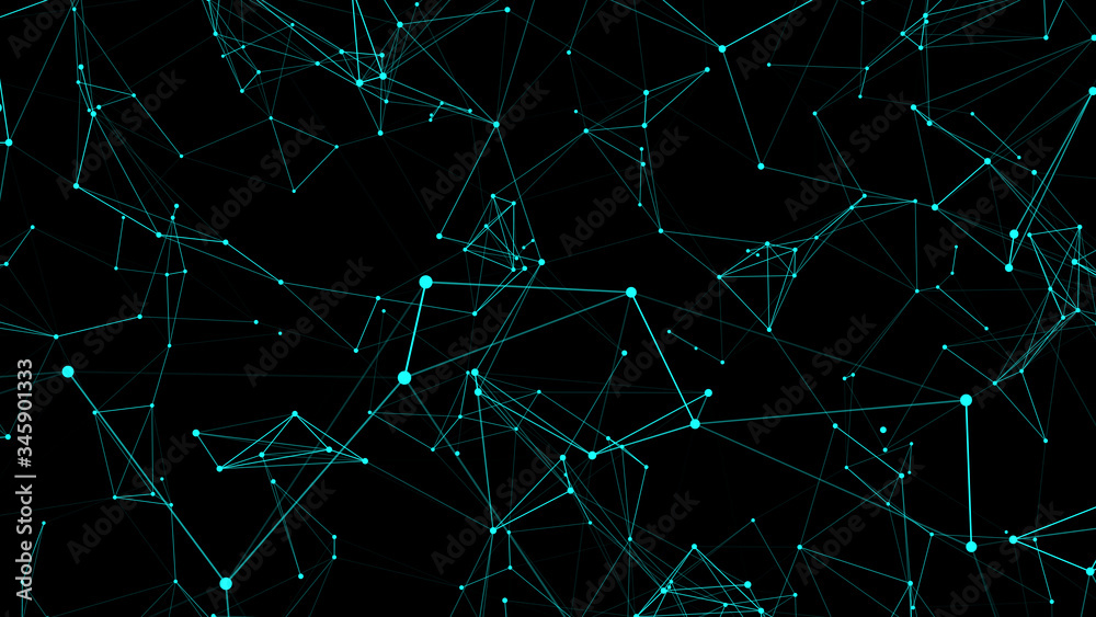 Digital plexus of lines and particles. Network or connection. Abstract digital background. Vector illustration.