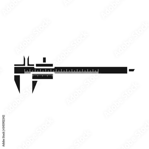 Vector illustration of calliper and vernier sign. Web element of calliper and caliper stock symbol for web.