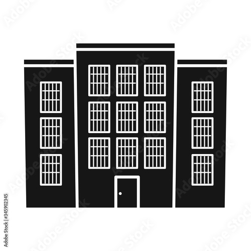 Vector design of prison and building logo. Web element of prison and jailhouse vector icon for stock.