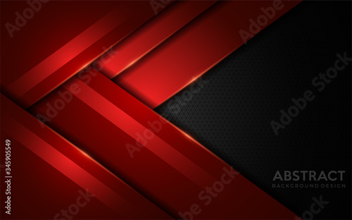 Modern futuristic black and red background design.