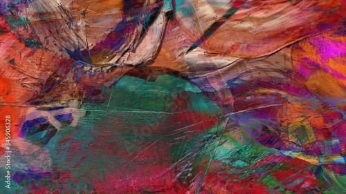 Wallpaper Mural Stylish 3D Abstract Animation Color Wavy Smooth Wall. Concept Multicolor Liquid Pattern.  Trendy Colorful Fluid Abstraction Flow. Beautiful Gradient Texture. Wavy Reflection Surface Macro. Torontodigital.ca