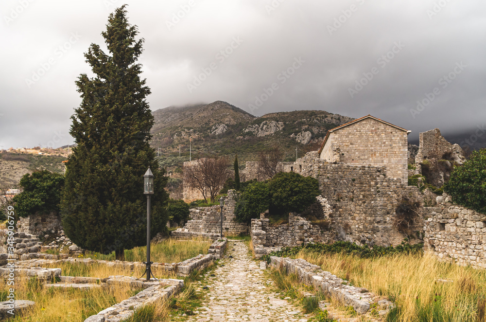 Obraz premium View of the Old Town of Bar, Montenegro