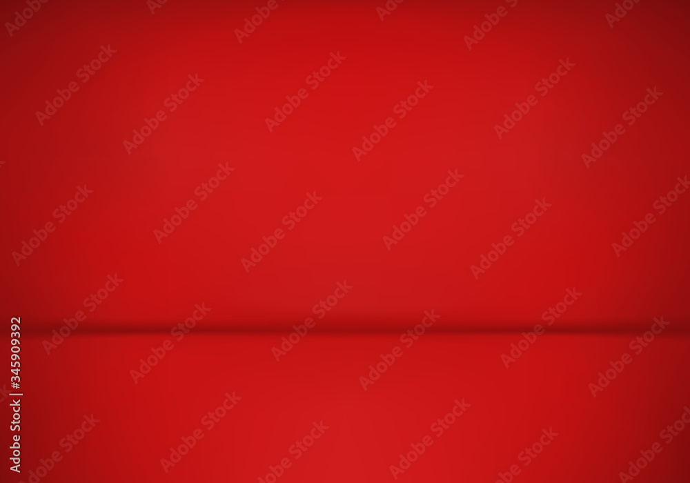 Obraz premium Red empty room studio. Abstract light background.