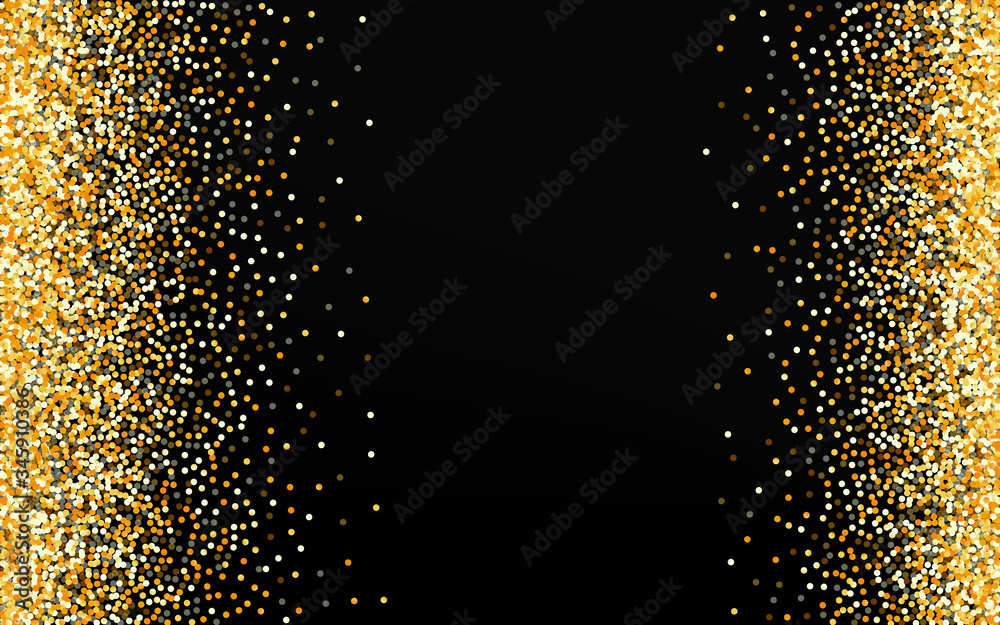 Gold Sparkle Light Black Background. Rich Shine 