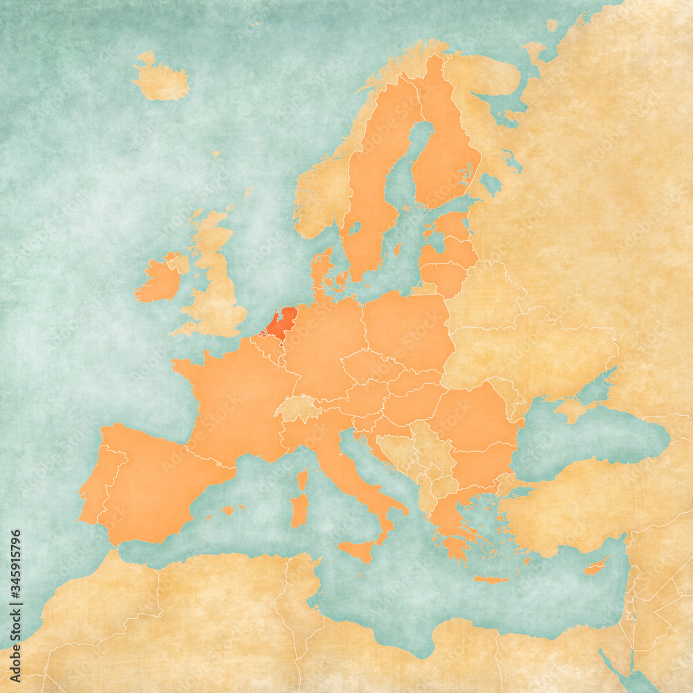 Map of European Union - Netherlands Map of European Union - Netherlands