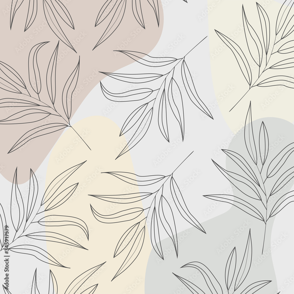 leaves pattern texture Vector background