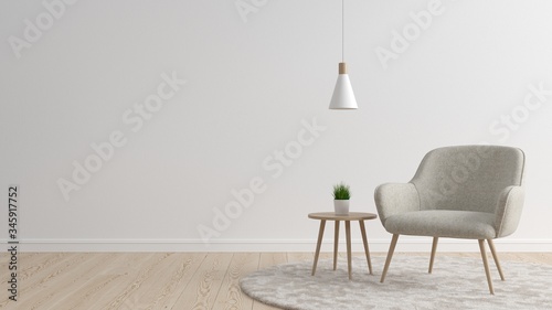 Interior of living, modern mock up scene with empty space for product or text 