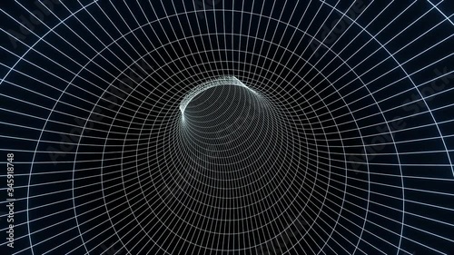 Wallpaper Mural Pipe,Long dark Tunnel with futuristic light.3D rendering Torontodigital.ca