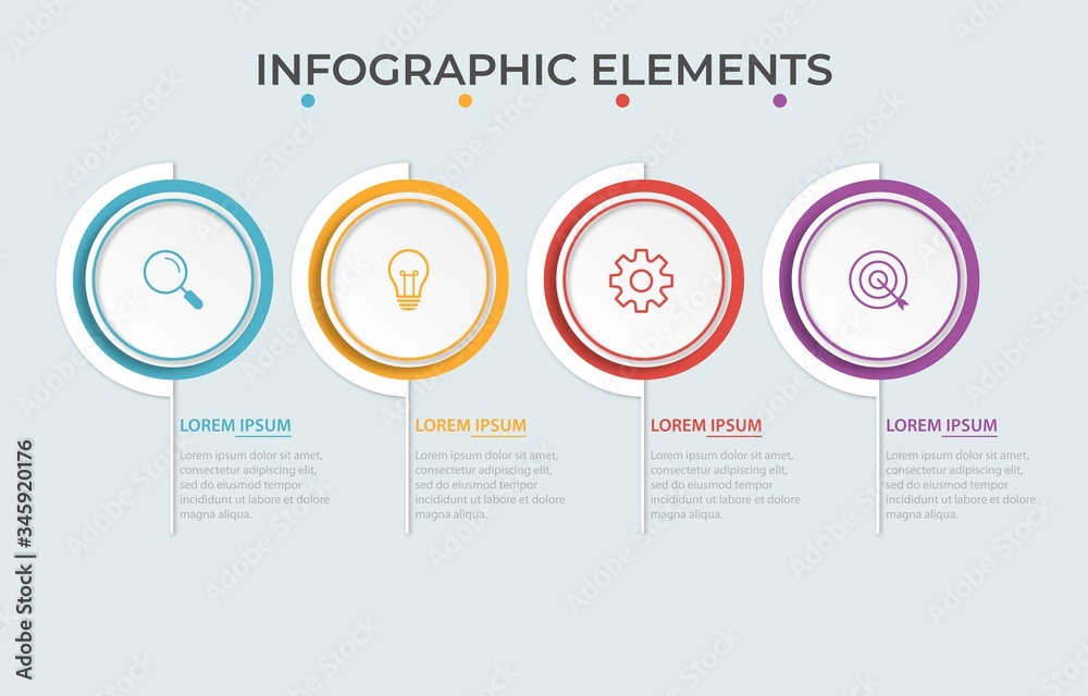 Presentation business infographic template with 4 options Presentation business infographic template with 4 options