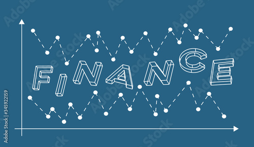 Financial trends graph. Abstract vector illustration.