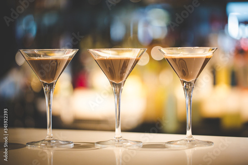 Wallpaper Mural Delicious chocolate martini's on a bar counter in a upmarket establishment Torontodigital.ca