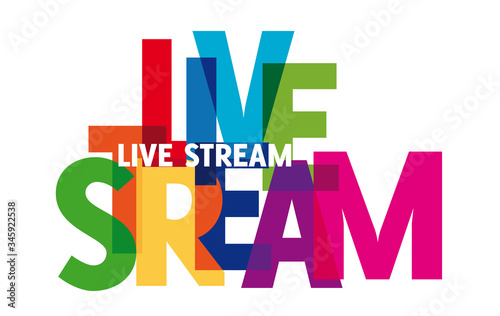live stream - colorful vector illustration