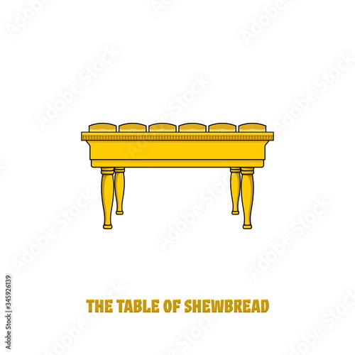 Fotografie, Obraz Offer bread table in the tabernacle and temple of Solomon
