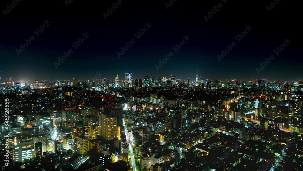 東京夜景 タイムラプス 東京夜景 タイムラプス