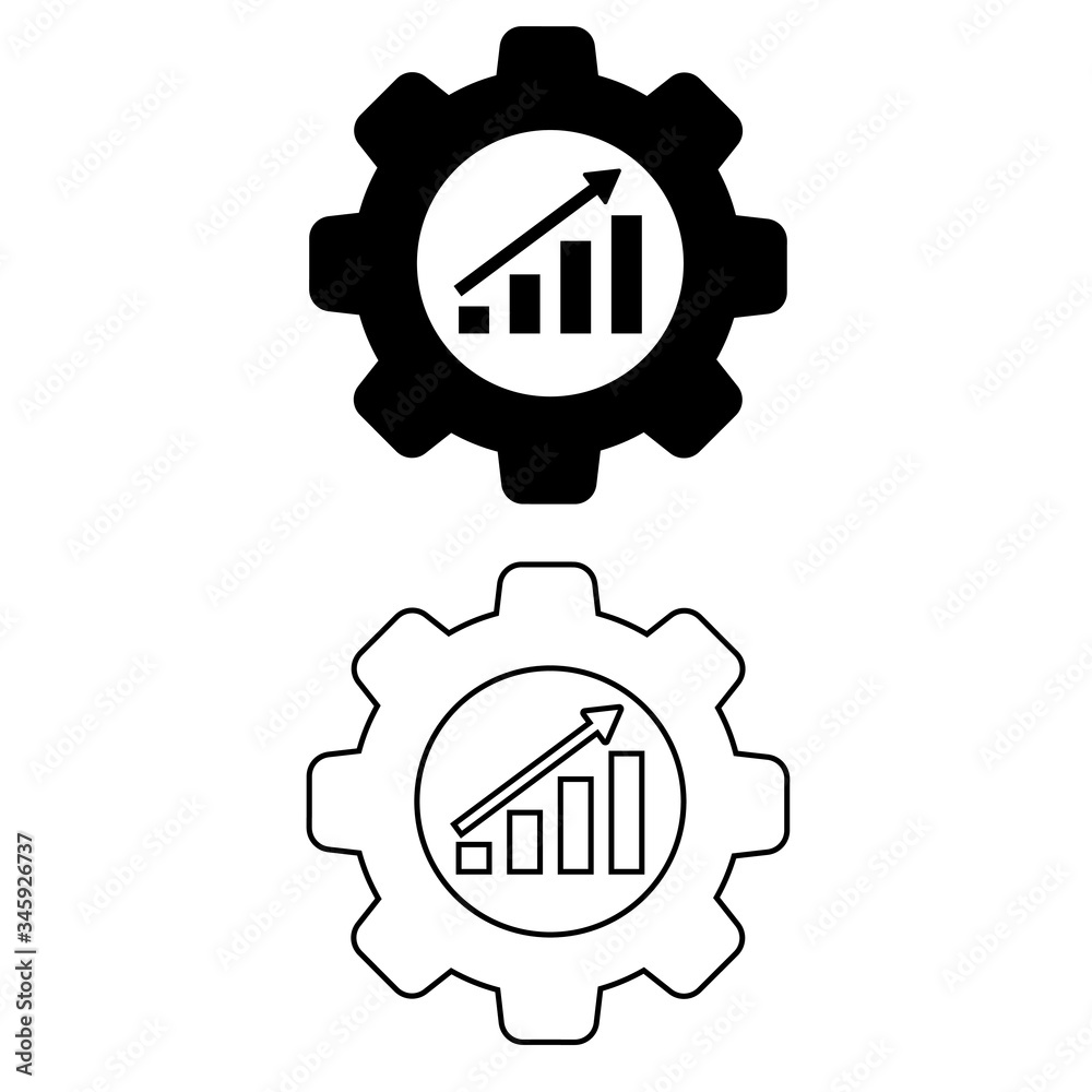 Efficiency vector icon set. production illustration sign collection. economy logo. process symbol. Efficiency vector icon set. production illustration sign collection. economy logo. process symbol.