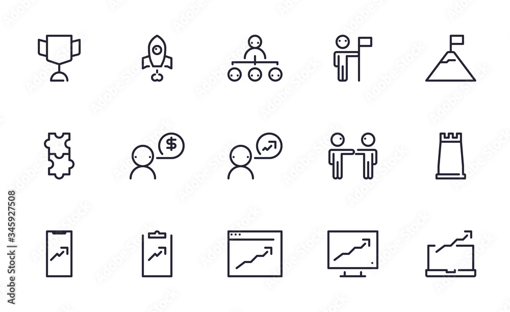 Set of Business vector icon illustration Set of Business vector icon illustration
