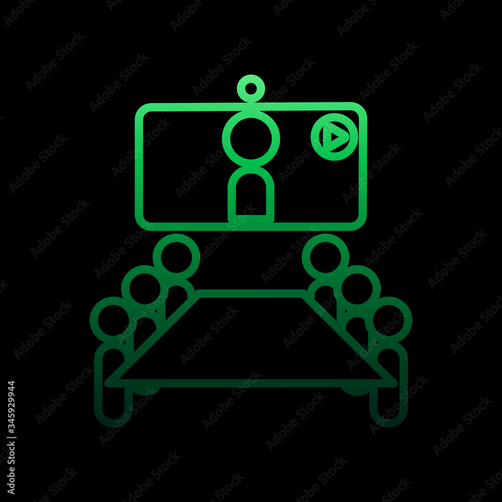 online meeting nolan icon. Simple thin line, outline vector of conferencing icons for ui and ux, website or mobile application