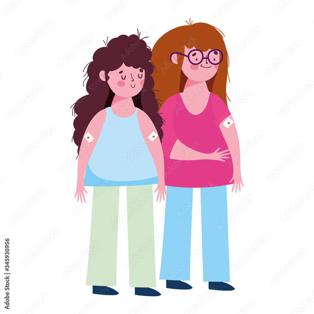thanks you doctors, girls patient with band aid in arm prevention thanks you doctors, girls patient with band aid in arm prevention