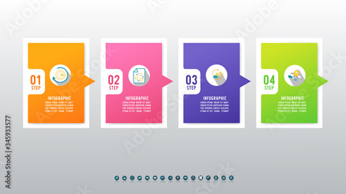 Design Business template infographic chart element with place date for presentations.