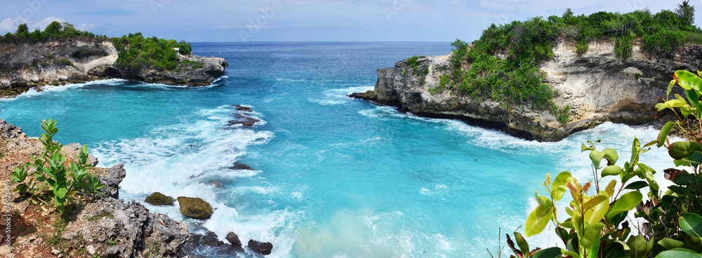 Landscape of Blue Lagoon Nusa Ceningan