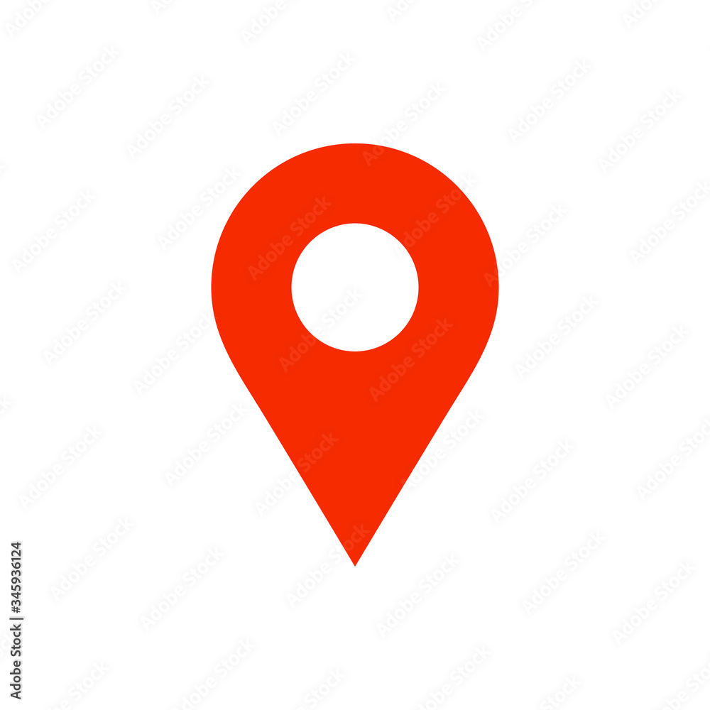 Location pin. Location icon. Vector sign. Isolated pin. Vector pin