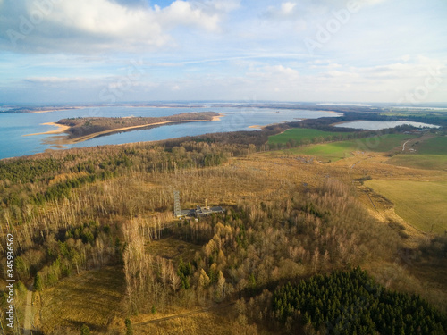 Aerial view of observation ...