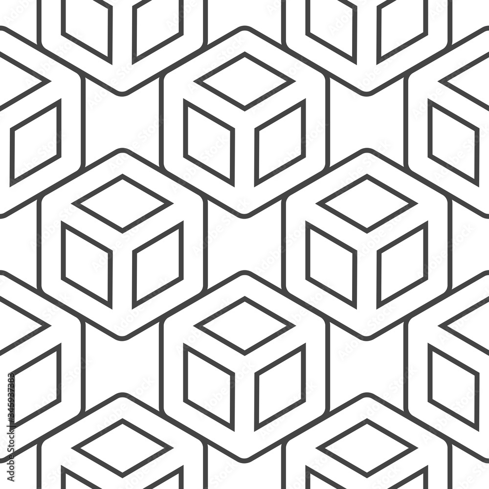 Black and white pattern. Decorative seamless background