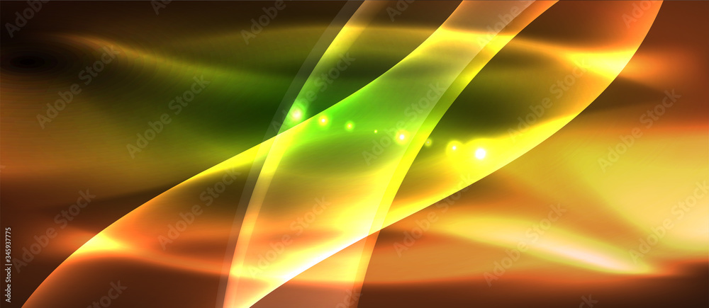 Abstract background. Shiny design neon waves with light effects, techno trendy design. Vector Illustration For Wallpaper, Banner, Background, Card, Book Illustration, landing page Abstract background. Shiny design neon waves with light effects, techno trendy design. Vector Illustration For Wallpaper, Banner, Background, Card, Book Illustration, landing page