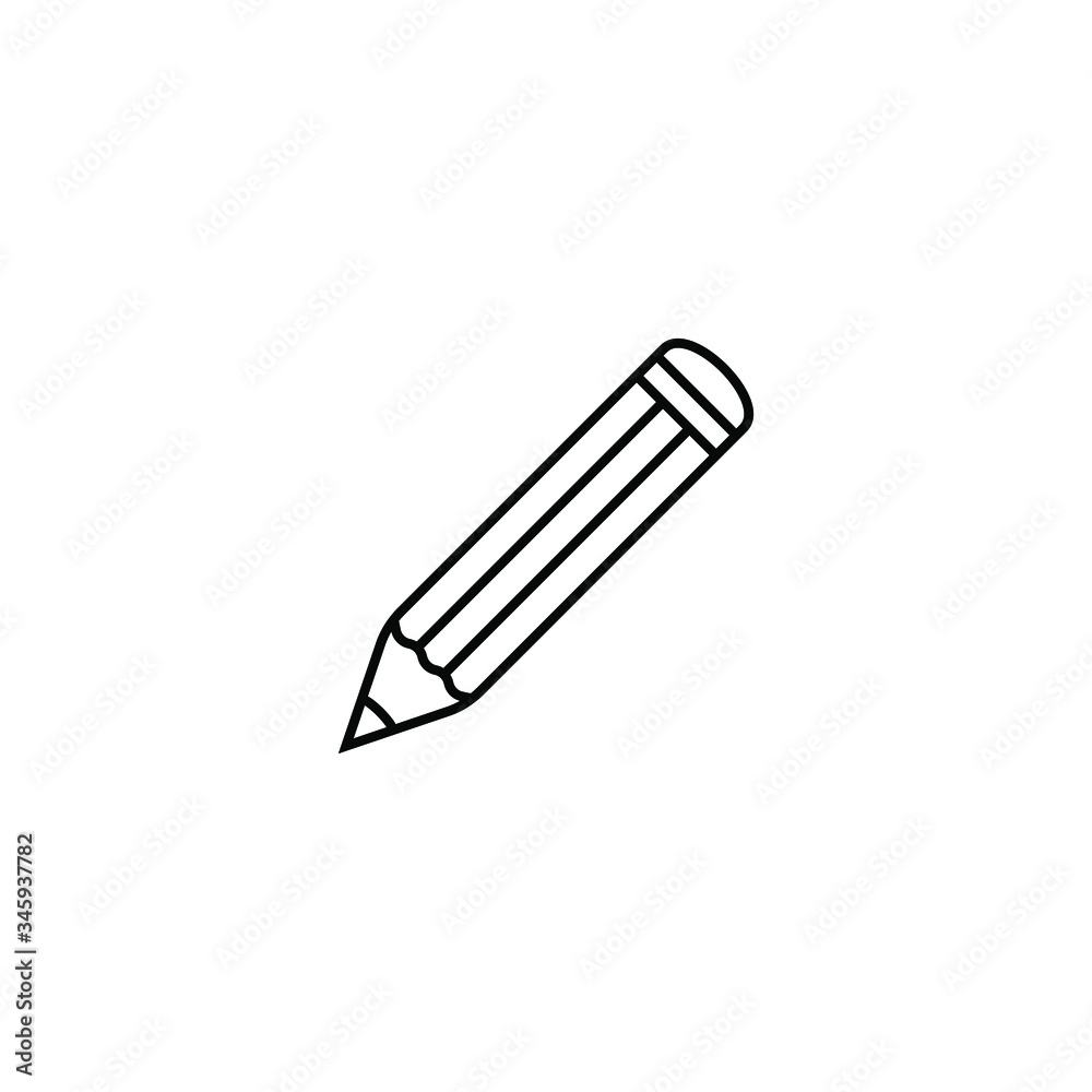 Pencil icon, vector isolated illustration. Pencil icon, vector isolated illustration.