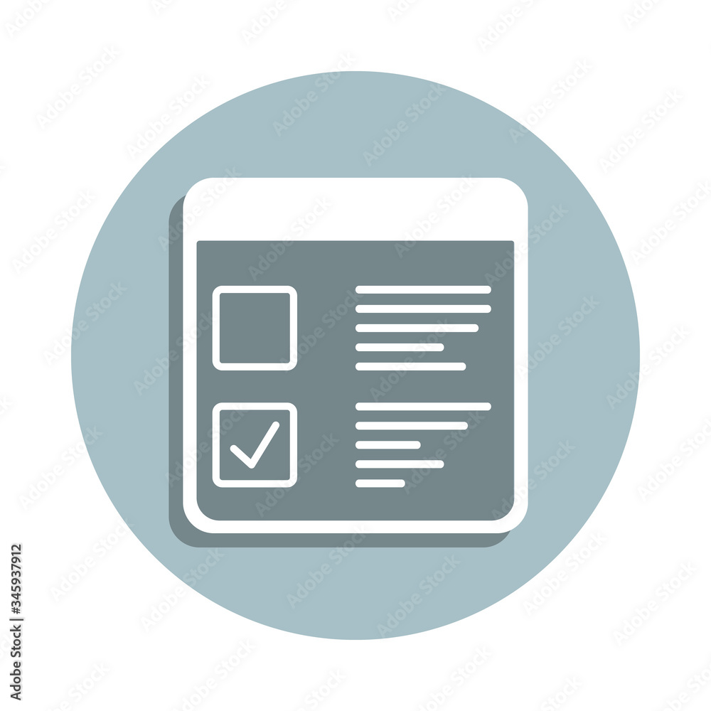Task list badge icon. Simple glyph, flat vector of software development icons for ui and ux, website or mobile application Task list badge icon. Simple glyph, flat vector of software development icons for ui and ux, website or mobile application