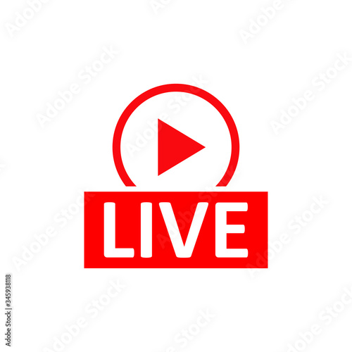 Free Download Live Stream sign. Red symbol, button of live streaming, broadcasting, online stream emblem. - GFXLoad