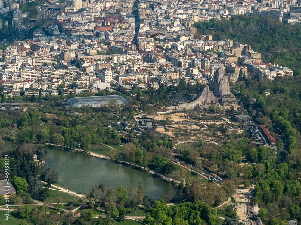 vue aérienne du zoo de Vincennes à Paris