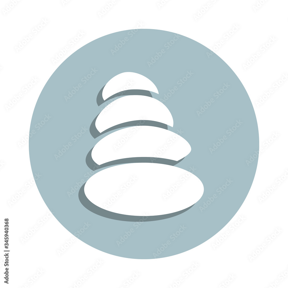 Rock badge icon. Simple glyph, flat vector of world religiosity icons for ui and ux, website or mobile application Rock badge icon. Simple glyph, flat vector of world religiosity icons for ui and ux, website or mobile application