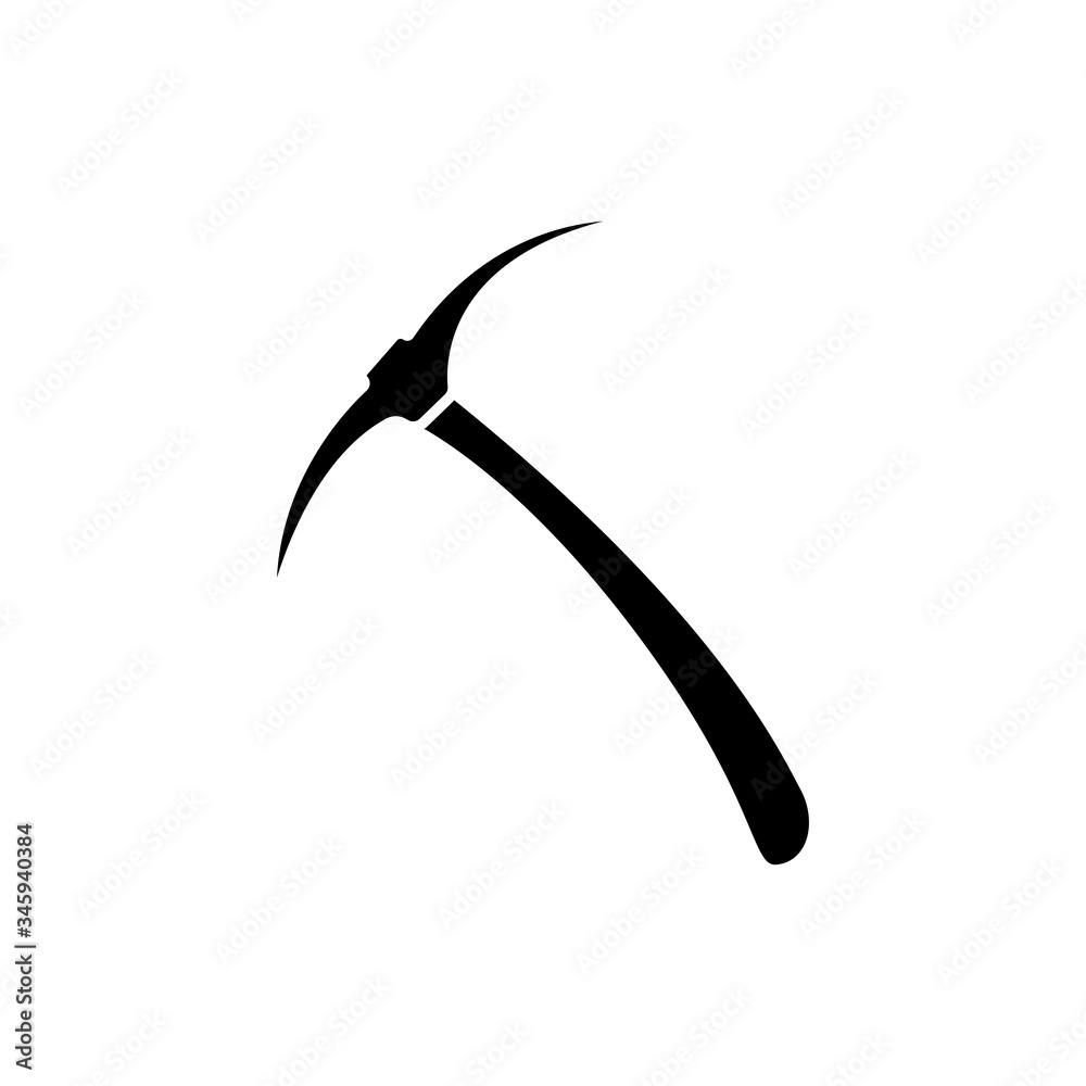 Pickaxe icon vector Pickaxe icon vector
