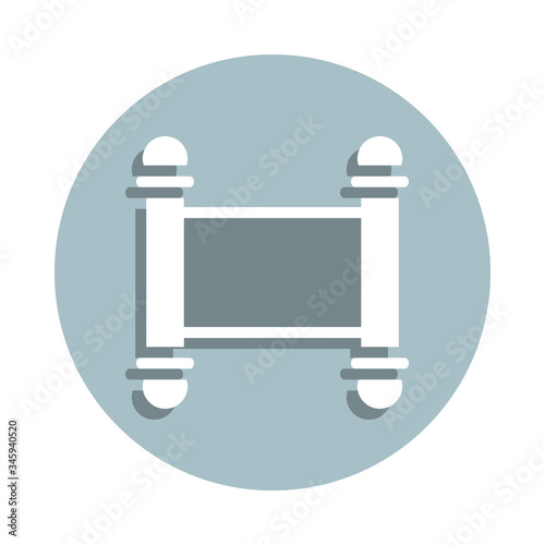 Torah badge icon. Simple glyph, flat vector of world religiosity icons for ui and ux, website or mobile application