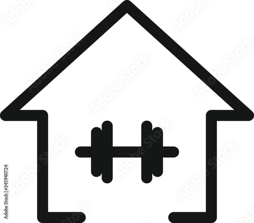 fitness at home icon , vector