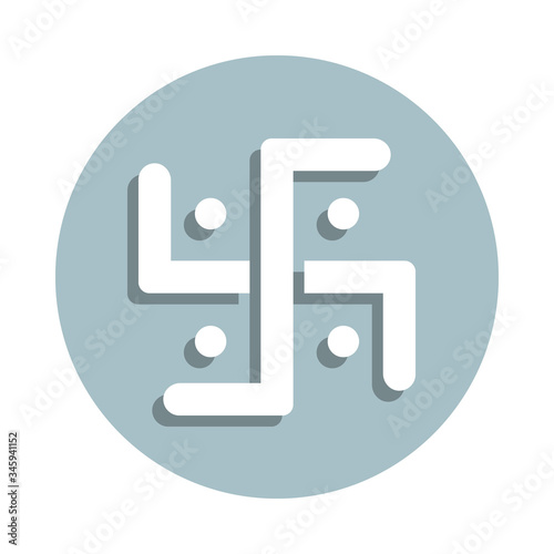 Jainism badge icon. Simple glyph, flat vector of world religiosity icons for ui and ux, website or mobile application