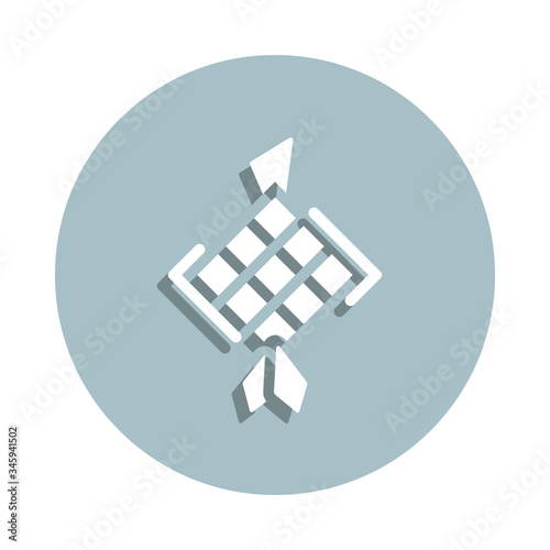 Diamond badge icon. Simple glyph, flat vector of world religiosity icons for ui and ux, website or mobile application