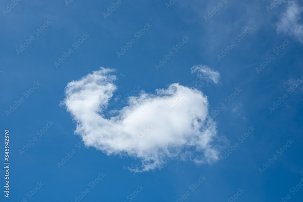 Sky and clouds on a bright day after rain