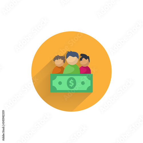 lead conversion icon. Trendy colorful flat icon with long shadow. lead conversion flat icon