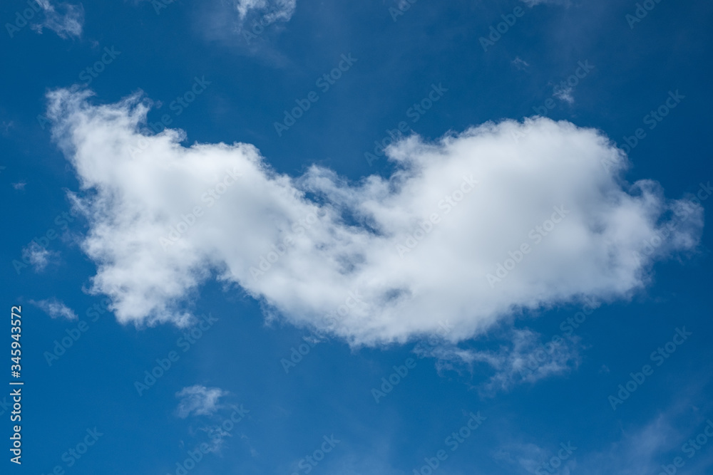 Sky and clouds on a bright day after rain