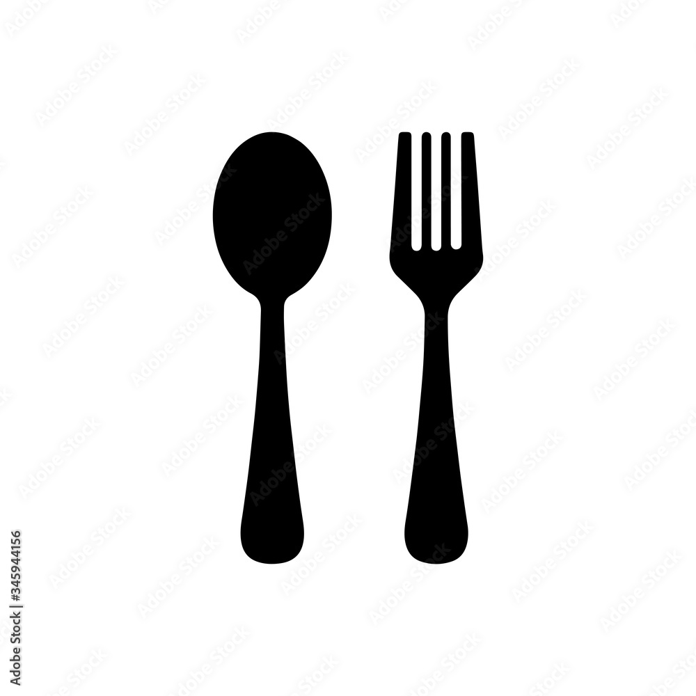 fork and spoon icon vector template fork and spoon icon vector template